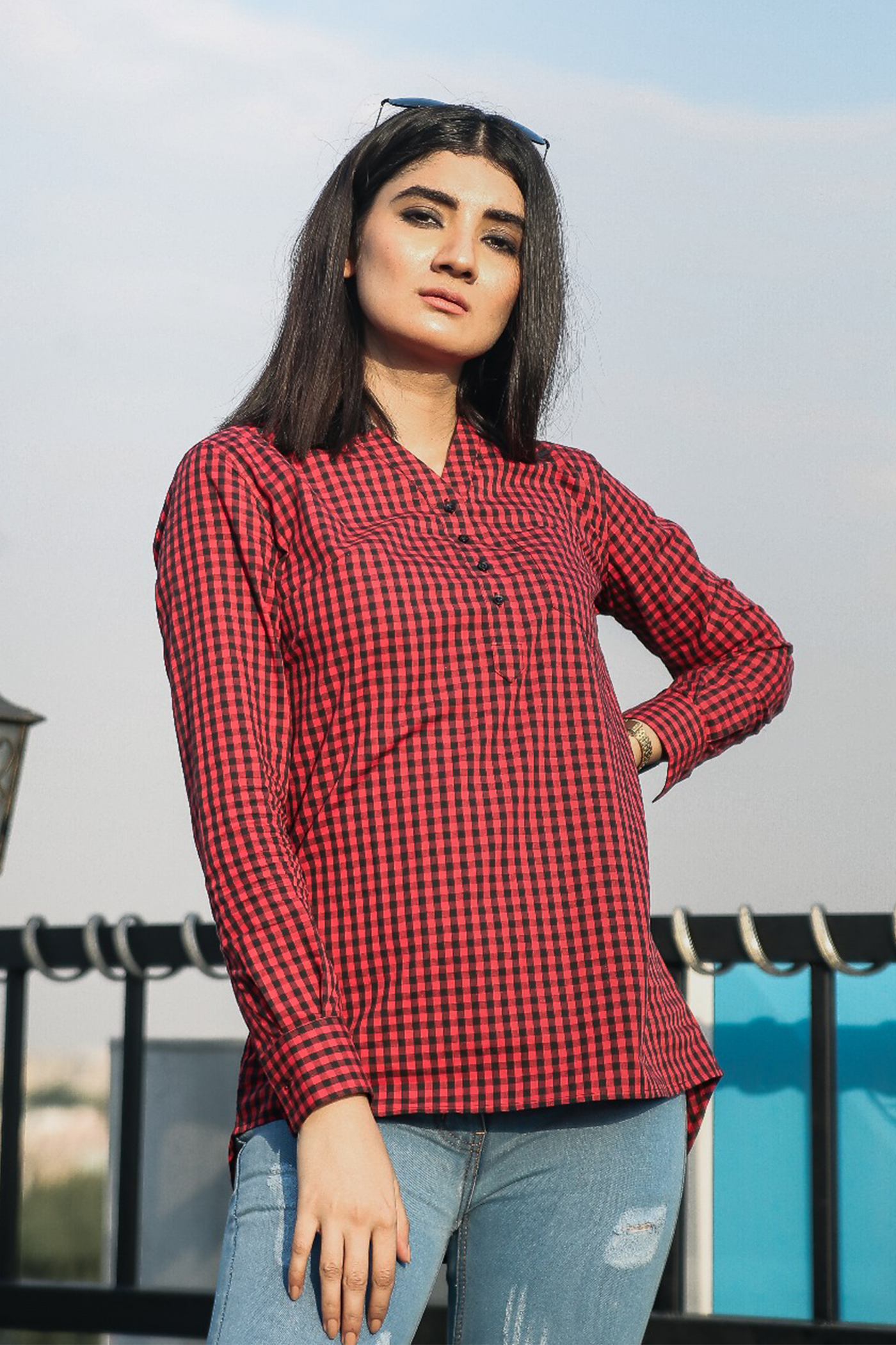 Red Chequered Shirt