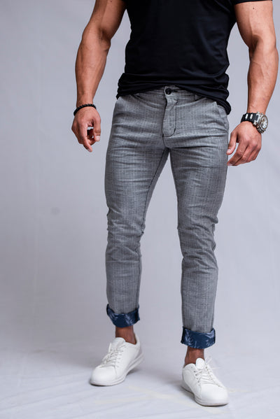 Chequered Chinos