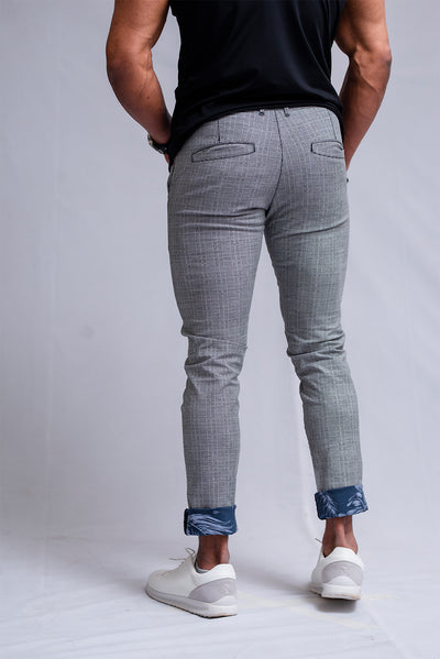 Chequered Chinos