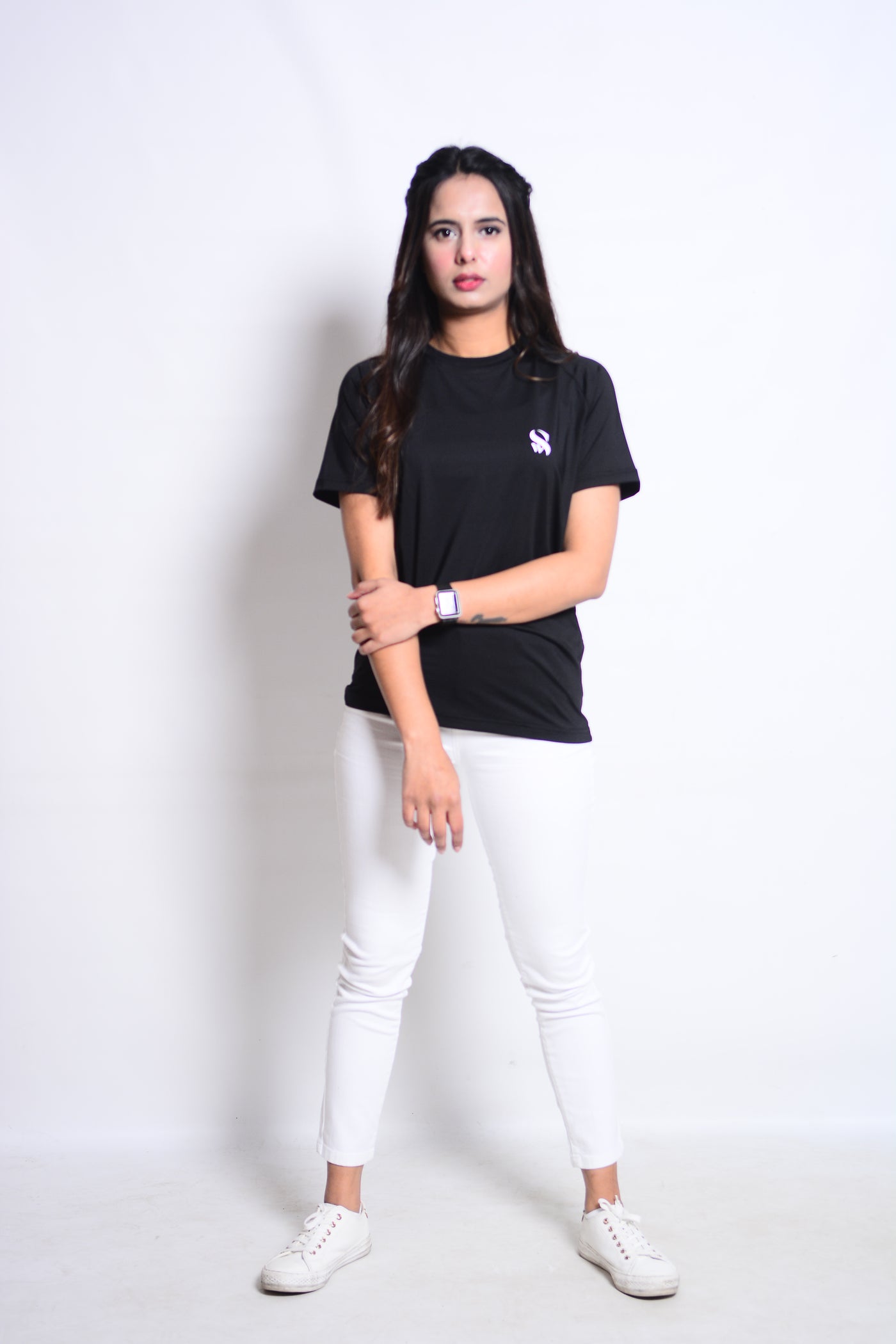 Women’s Stylish Black Raglan Top