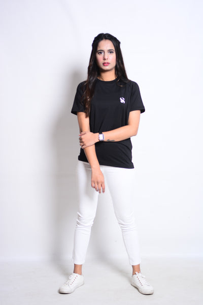 Women’s Stylish Black Raglan Top